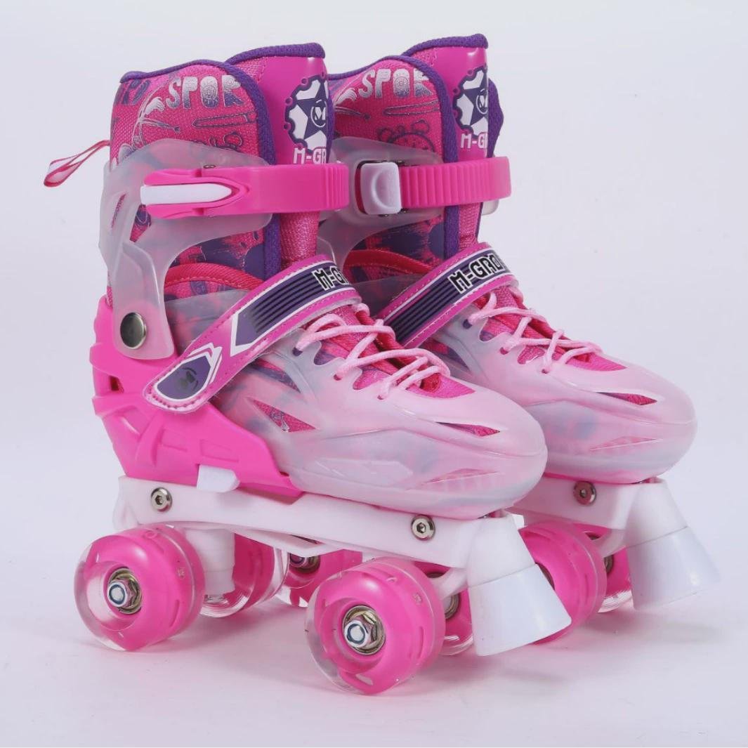 Skating slippers for the baby child beginner with a double-wheeled four-wheeled skating shoe boy and girl skater