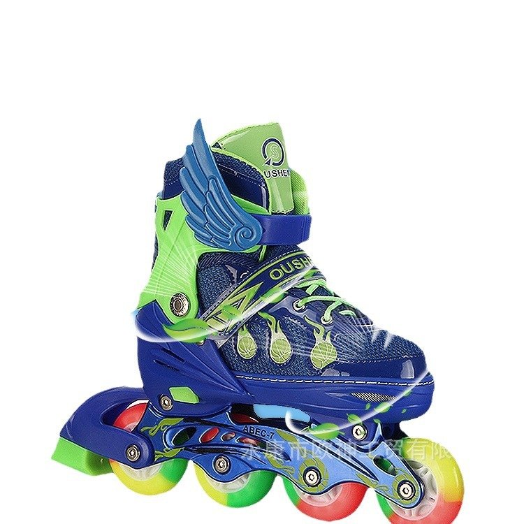 The cross-border product is all-soft-wired, child skater slippers are all-lighted, aluminum slab