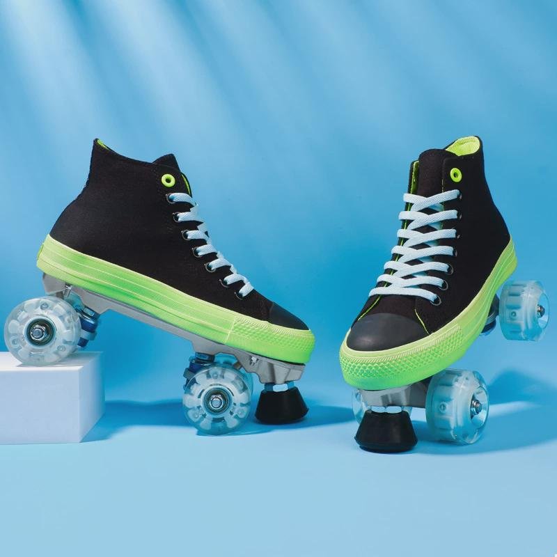 Aluminum-painted skates for both male and female adults