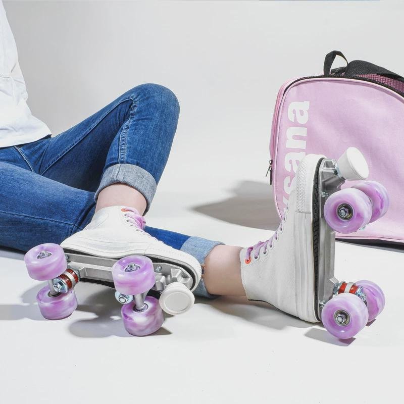 Aluminum-painted skates for both male and female adults