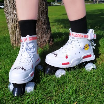 High-quality, hot-skid skates, two-skid, adult skater, four-wheeler dry skates, men and women