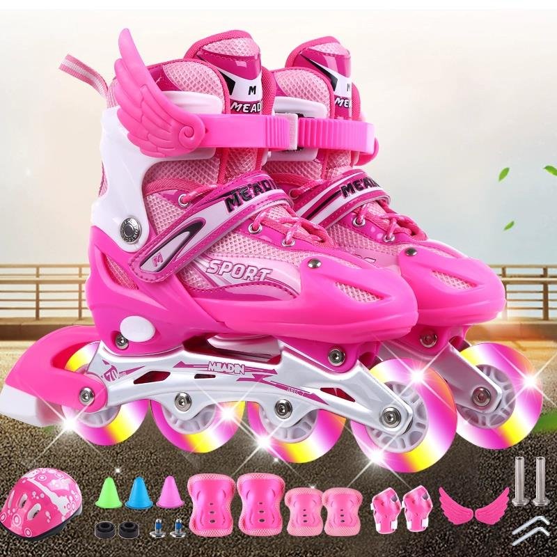 Dicanon wheel skater children with a suite of 3-6 beginners 5 to be size eight and a quarter of a dozen boys