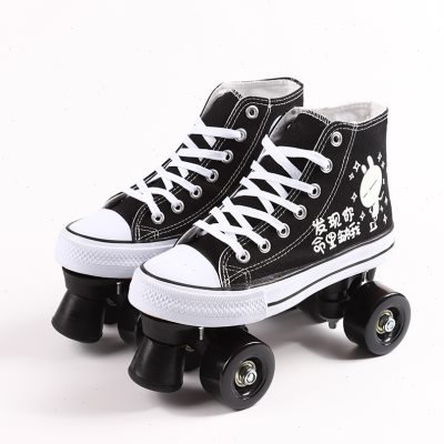 High-quality canvas skates, two adult roller skates, four-wheeler roller skates, men and women