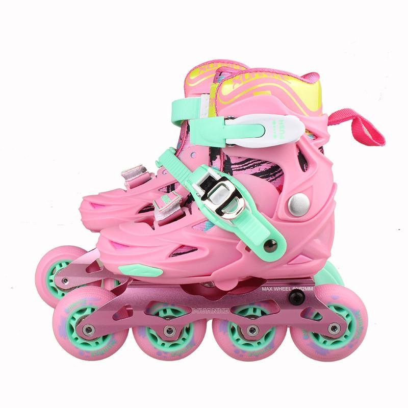 Children's roller-shoe flat-shoe-shoe-shoe teaching regulates smooth-skid skating