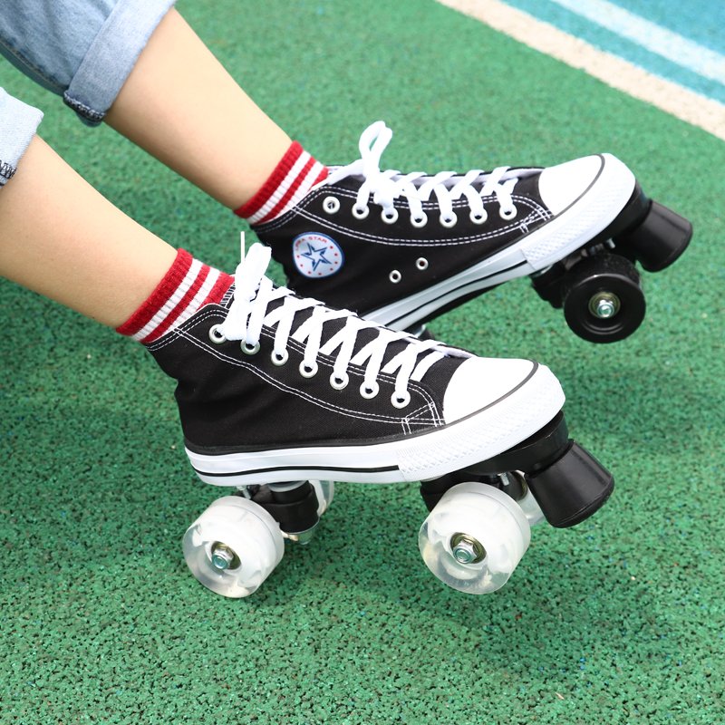 Summer air-skinned pairs of ice-skating skates