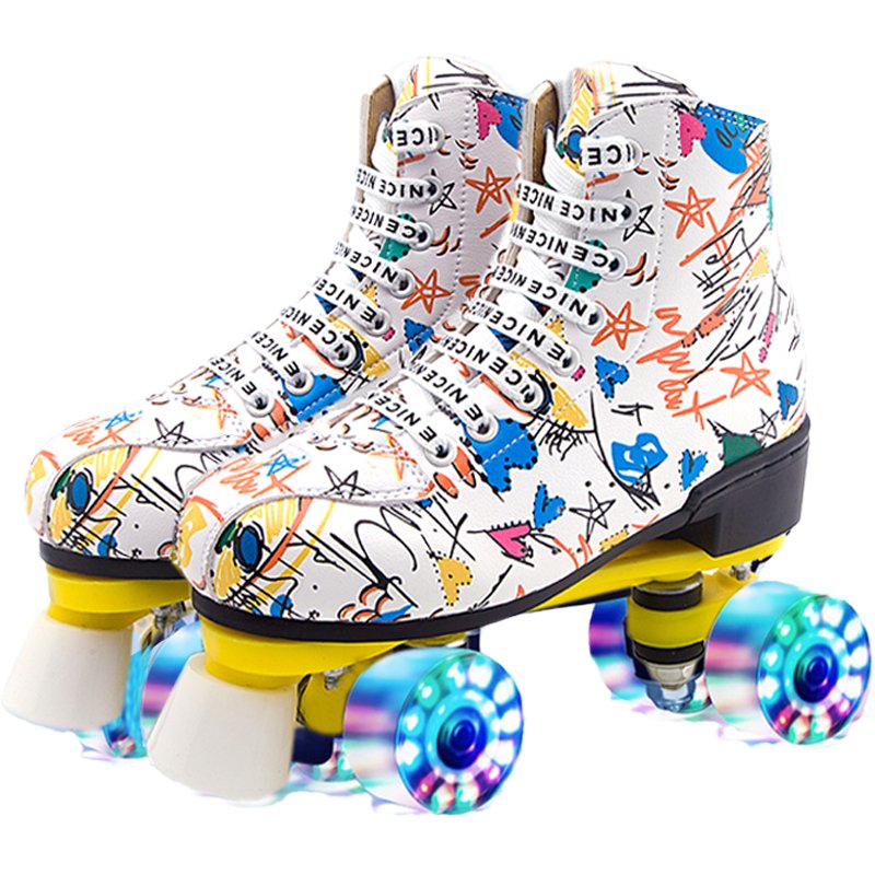 Summer air-skinned pairs of ice-skating skates