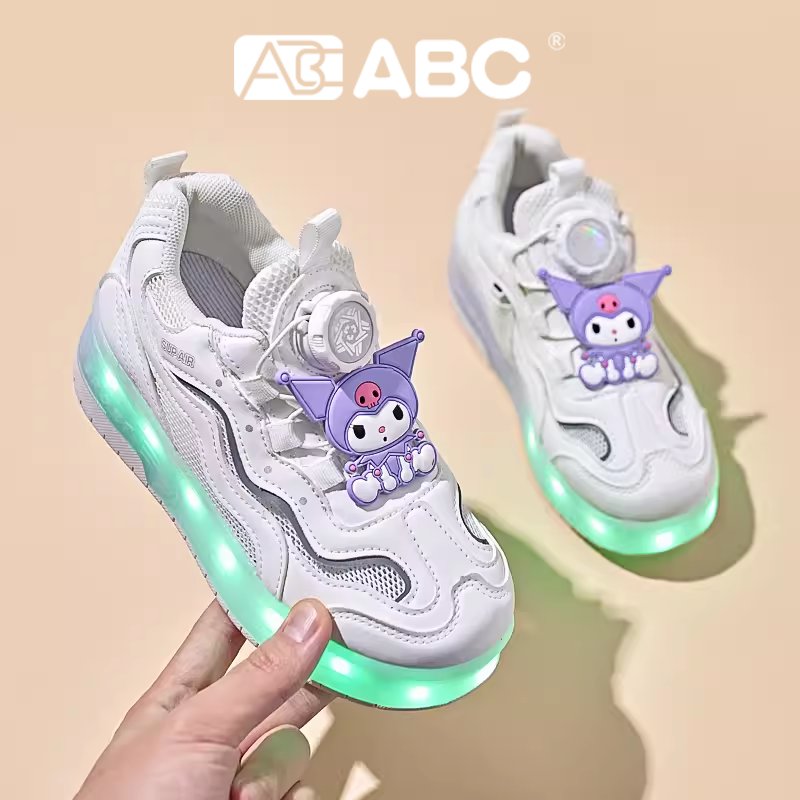 ABC CHILDREN ' S CUROMY SHOES, BOYS AND GIRLS, TWO ROUNDS OF SKATES FOR LITTLE CHILDREN IN SUMMER EMPTIED NET SNEAKERS