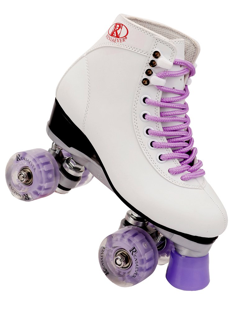Two roller skates with a skating light, four-wheeled, colored-lighted, mail-packed
