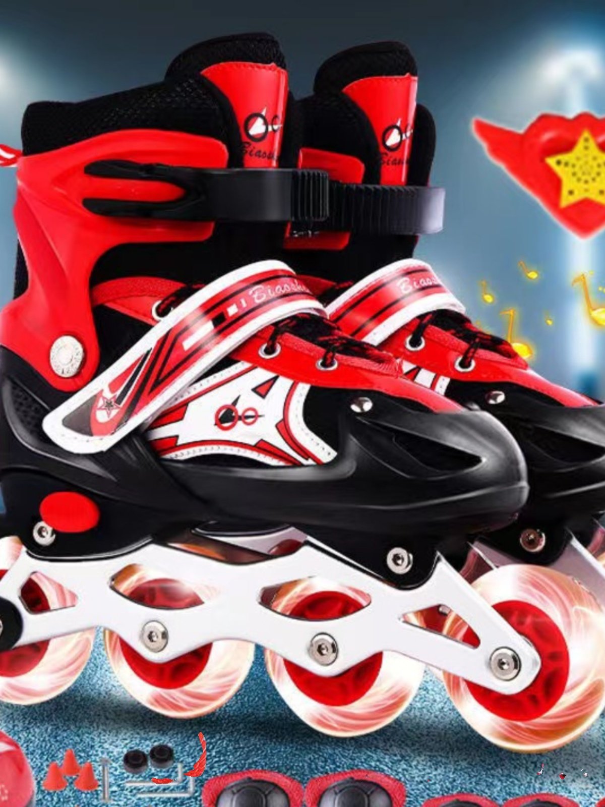 Roller slipper children aged 6 to 12 years old, skating skates for dry skates, boys and girls