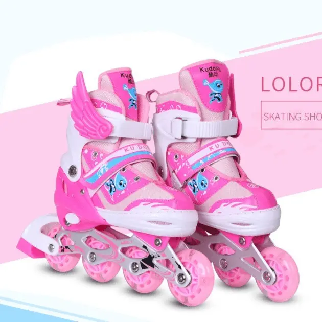 Skating skates for children, full-blue pairs of skating shoes for boys and girls of all sizes