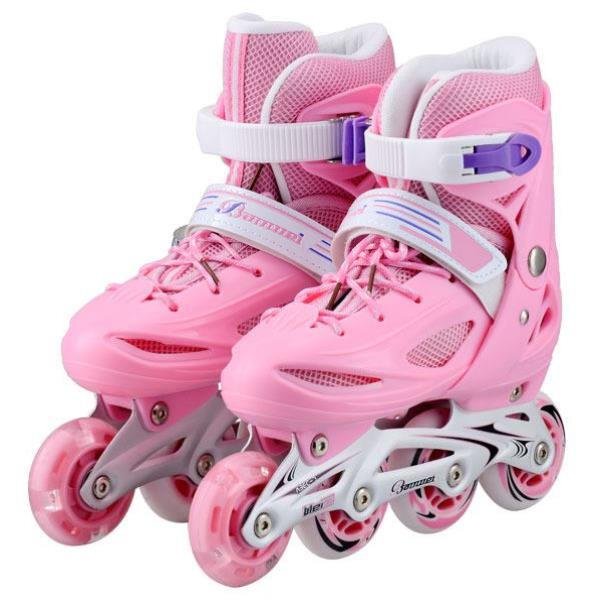 A new pair of skater skater shoes for kids with ice skates