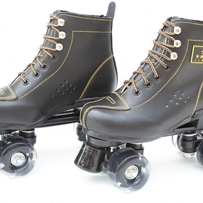 New adult pair of skates, four-wheeler skating shoes, adult male and female