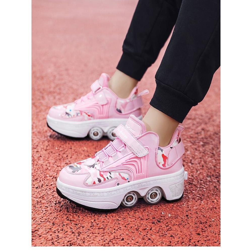 Children's shoe-shoe-shoe-shoe-shoe-shoe-shoe with wheels between the ages of 8 and 15 can be shrunk for girls