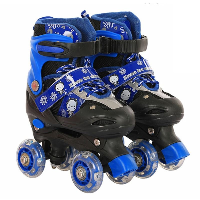 The girls and boys with skates and rollers can switch to the first four double rows