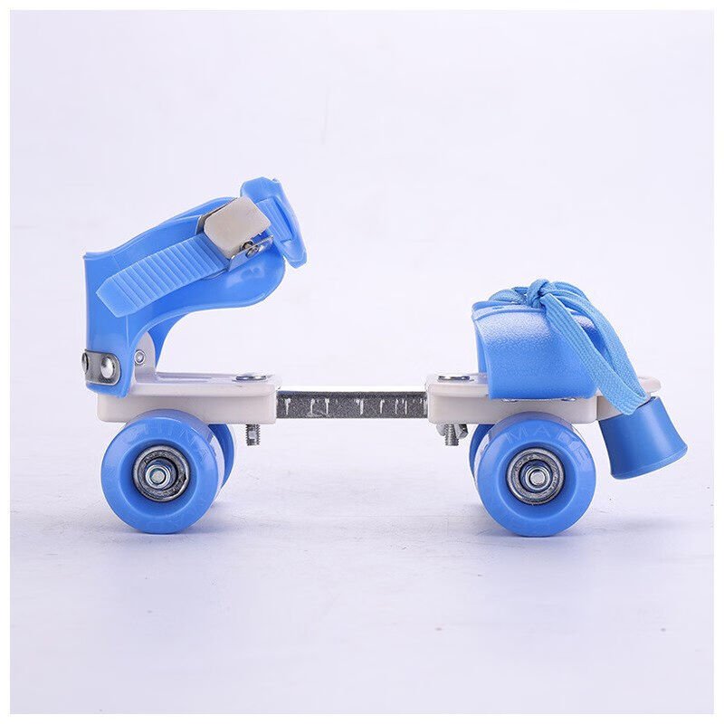 Children ' s primary scalable wheel skates, two pairs of skates, four simple rounds of dry skates