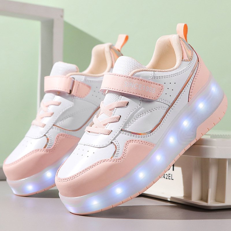 The first two-wheel belt skating skates for boys and girls with high-priced shoes