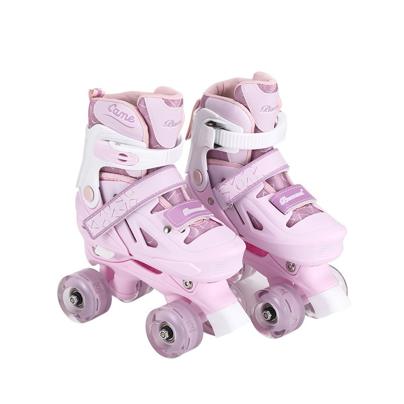 First class of four rollers of dry skates for 2 boys and 4 girls aged 3-6 years