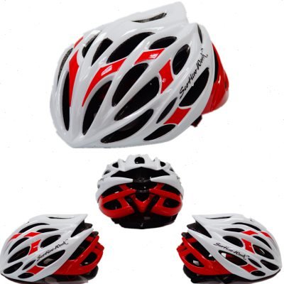 A new child ski helmet, a professional roller-college safety helmet, and a young child roller-on helmet