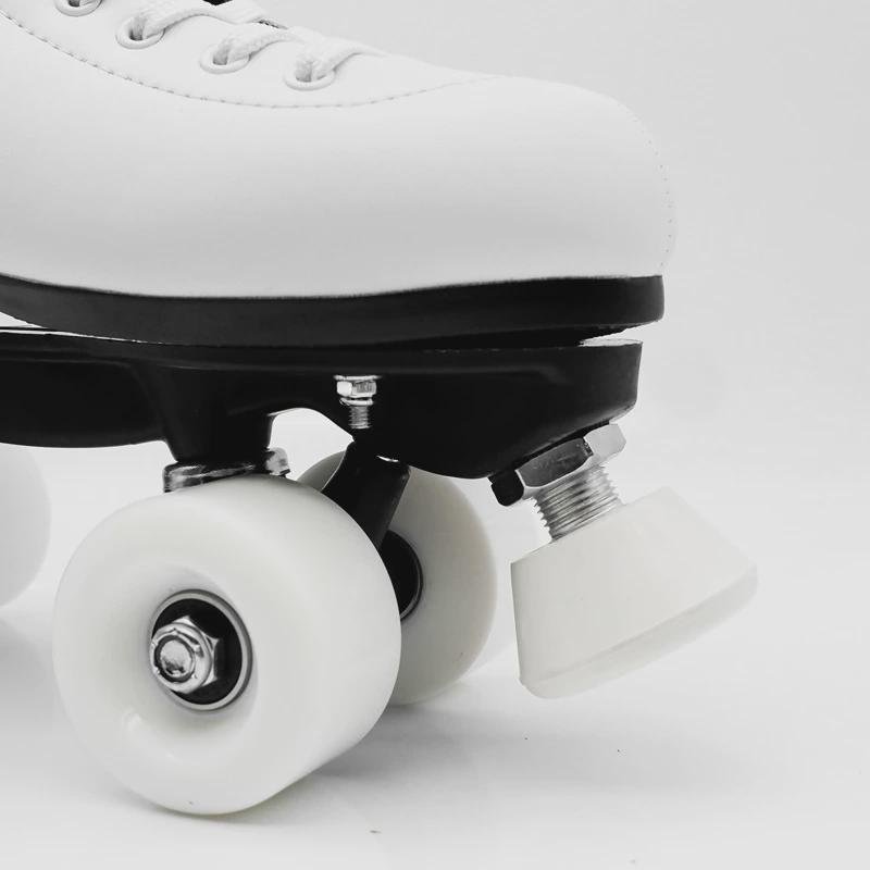 Two wheel slippers regulate the first four rounds of the rubber brakes