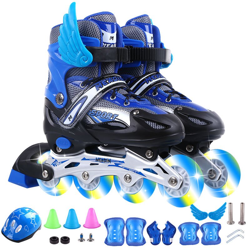 A full set of ice skater children for beginners