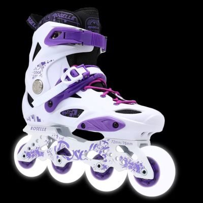 A man and a woman with a roller skater and a man with a roller skater
