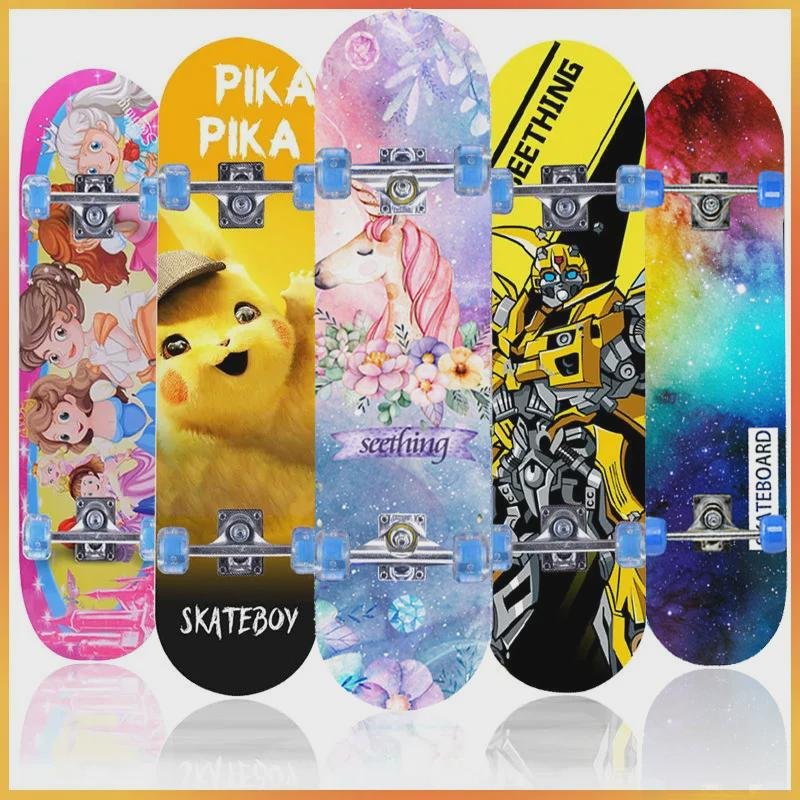 Skiboard beginners 3-6-4-13-year-old girls and boys double-arrayed primary school students 4-wheeler