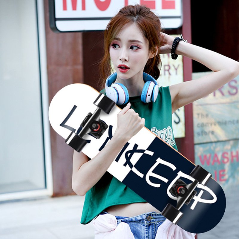 Skiker beginner, girls, kids, street brusher, double-trip beginner, girl skater