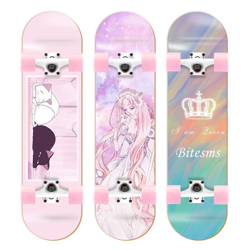 Skiker beginner, girls, kids, street brusher, double-trip beginner, girl skater