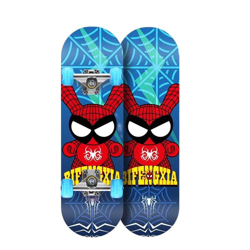 Children's four-wheel skateboard beginners, boys and girls, 3-6-1 and over, 8 adults, 10 pairs 13 Professional skateboards