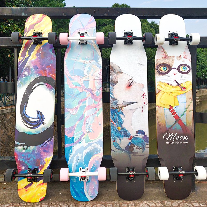 Specialized skateboard beginner, Meowboard Adult Boys, Junior Danceboard Boys Four Wheelers