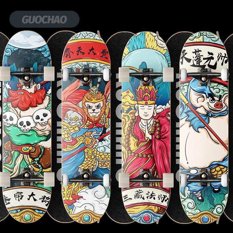 Children's 6-12 pairs of thermal printing of four-wheel skateboards