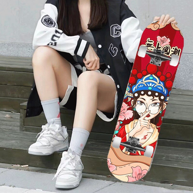 FOUR-WHEEL SKATEBOARD BEGINNERS, BOYS AND GIRLS 3-6-10C, 12-YEAR-OLD DOUBLE-BARREL 6-12-YEAR-OLD PROFESSIONAL SKATEBOARDER