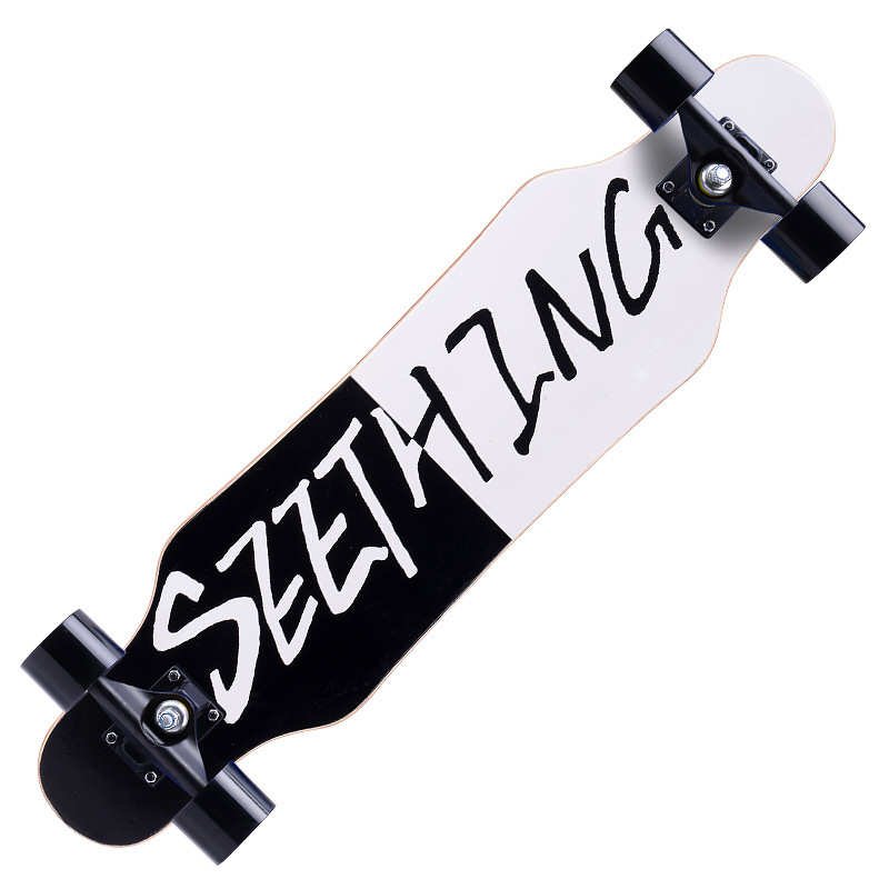 A four-wheel skateboard, four-wheeler, long-board, street-scrubbing, adult and professional
