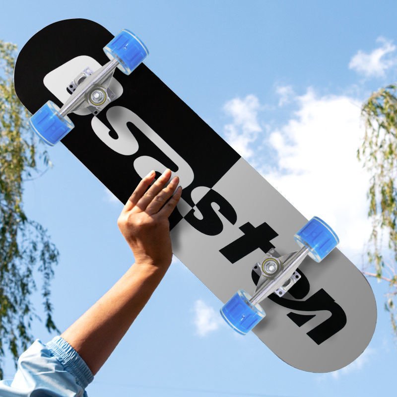 Children's four-wheel skateboard adult, male and female, first-time swipe street scooter, big boy scooter, 10-18 years old