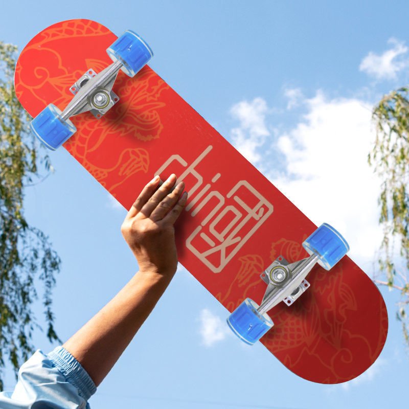 Children's four-wheel skateboard adult, male and female, first-time swipe street scooter, big boy scooter, 10-18 years old