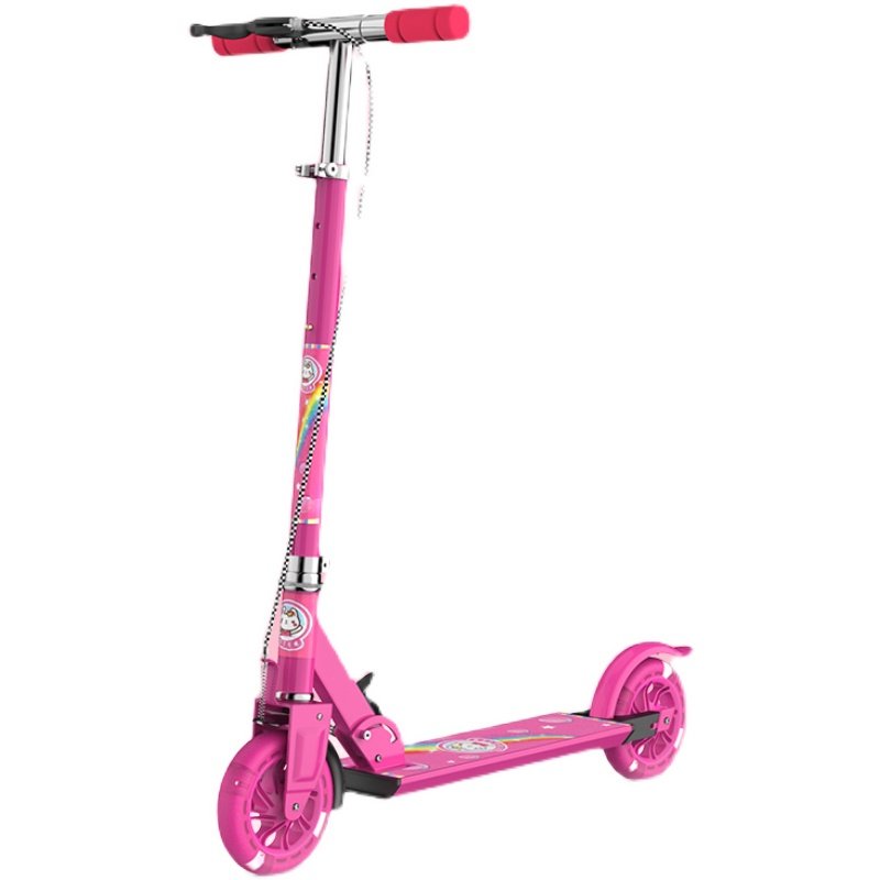 A scooter for adult children and adolescents folding flashlights on two rounds of campus for urban girls