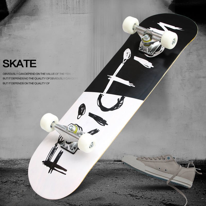 Skiboard 12-18-year-old professional skateboard beginner, adult male, female and adolescent, four-wheeled double-tricker