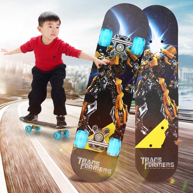 Bumblebee Kids Four Wheelers Scholar, 3-12-year-old mini skateboards 8-10 double-barrel 4
