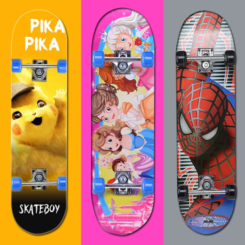 four-wheel skateboards for skateboarding beginners aged 3-6-q12 for girls and boys and boys