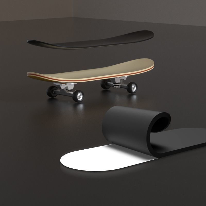 Finger skateboards, five-storey mammoth