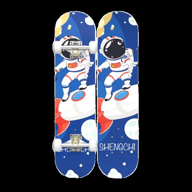 Four rounds of girls, boys and children's professional skateboards for skating long-board adult double-barrel road brushers