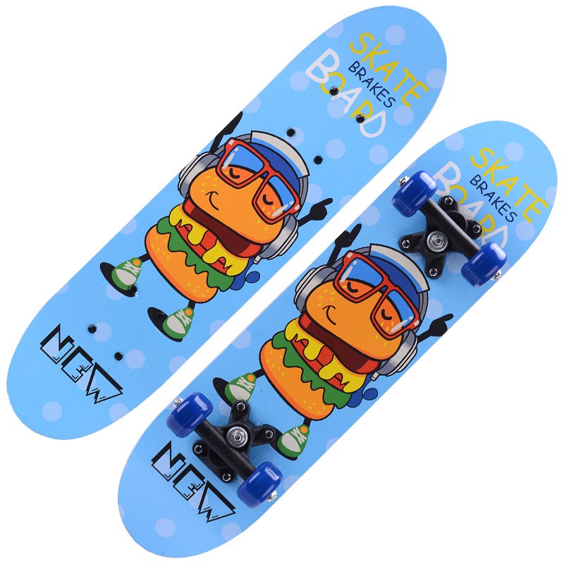 four-wheeled maple skateboard young girl, 2406 skateboard