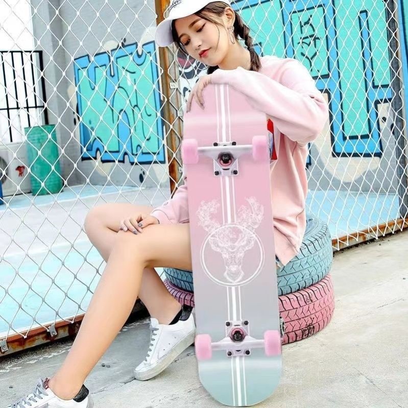 Four-wheeled double-board girls, 5-18 years old, and a scooter scooter-scooter boy