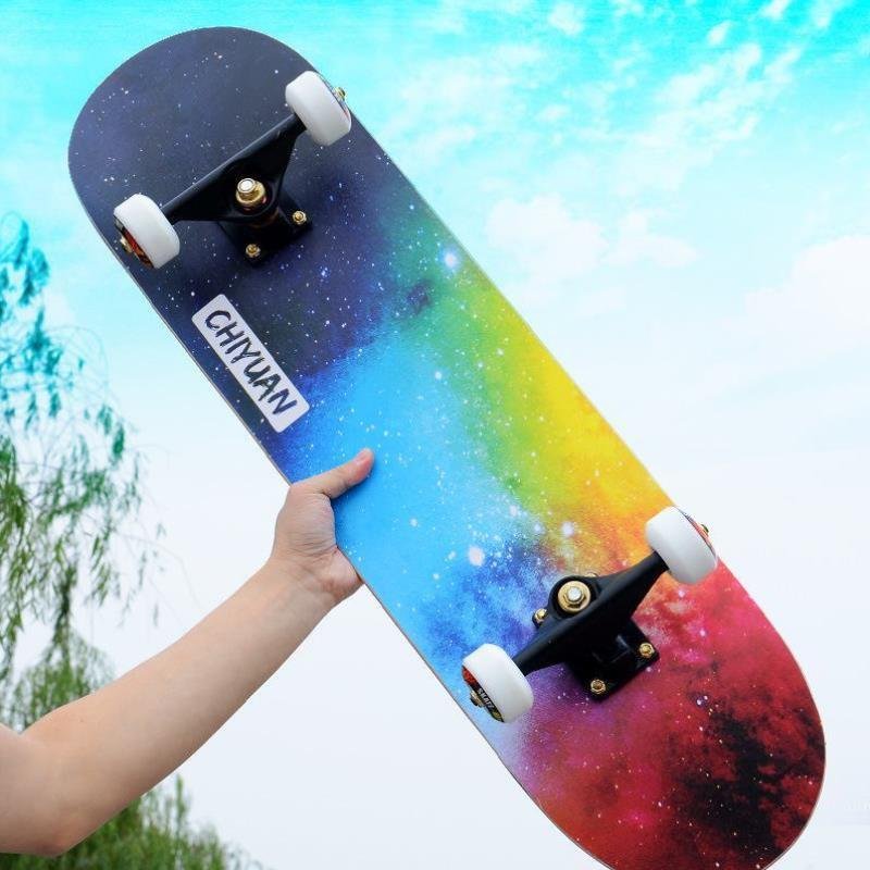 Two-scratch kids, four-wheeler, adult skateboards, young girls, 12 years old