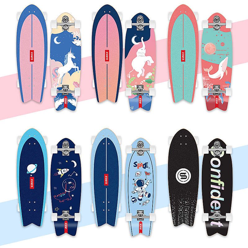 LAND SURFBOARD SKATING BEGINNER S5 CHILDREN'S SKATING EXERCISE 6-12