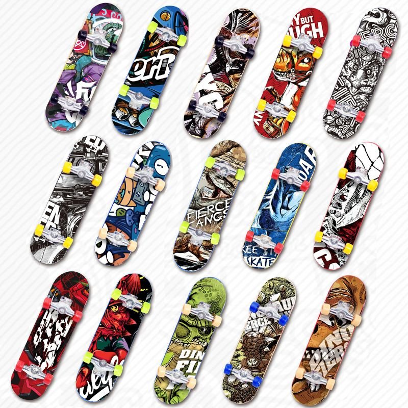 Finger skateboard boys and girls finger-tip the mini skateboard table set to unpressure desktop sports Amazon heat