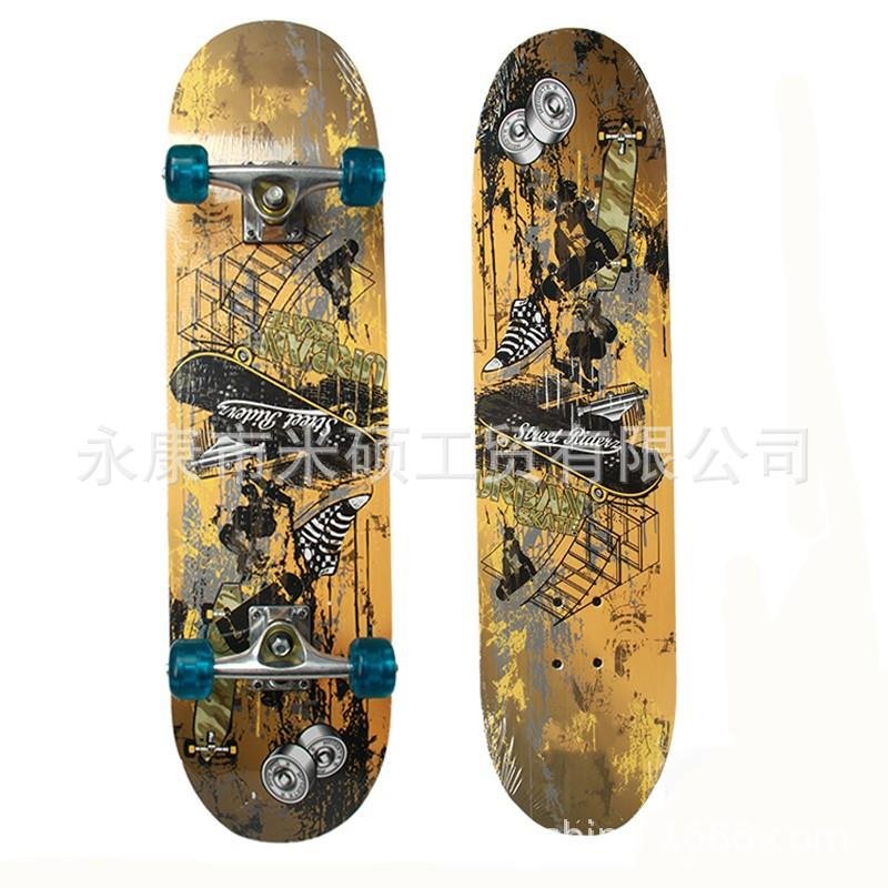 Four-wheel skateboard children, 80ccm highway skateboards, thick aluminium racks, teens, marmalade skateboards