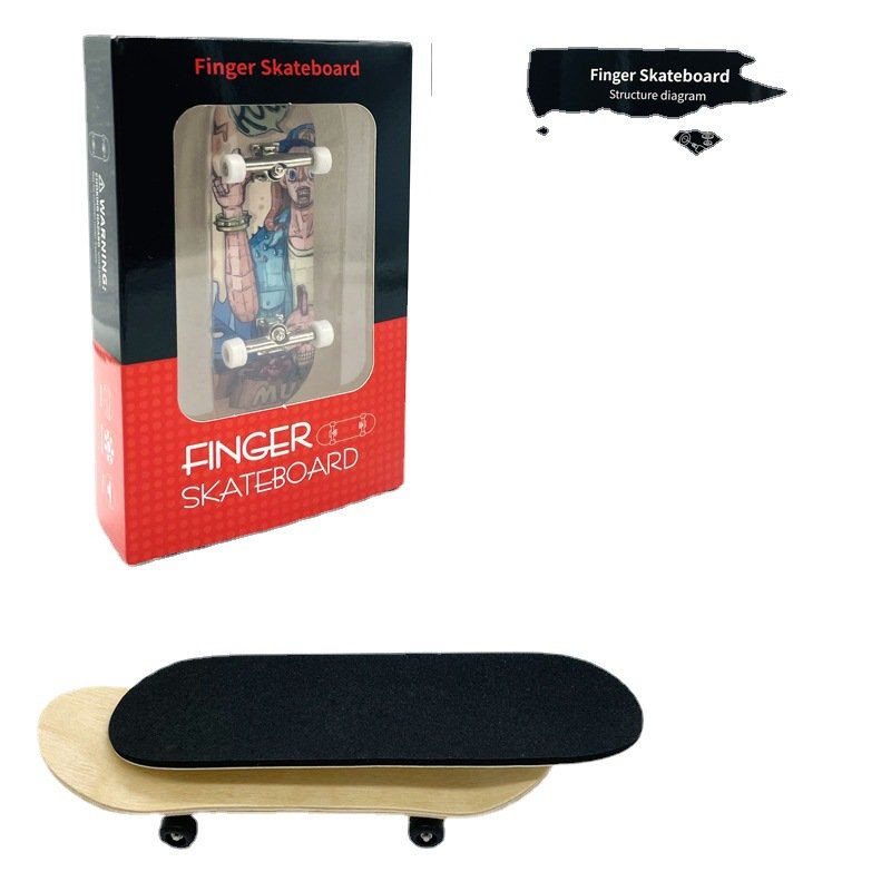 Finger-slipboard professional Maple-Fellow-Felter-Axe bearing mini-brick children's creative desktop wood toys