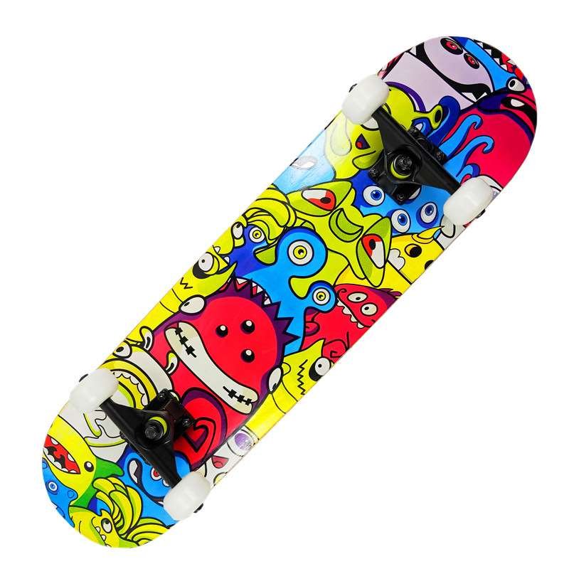 Four-wheel skateboard beginners 6-12 years old and over 3 boys and girls over 8 years old