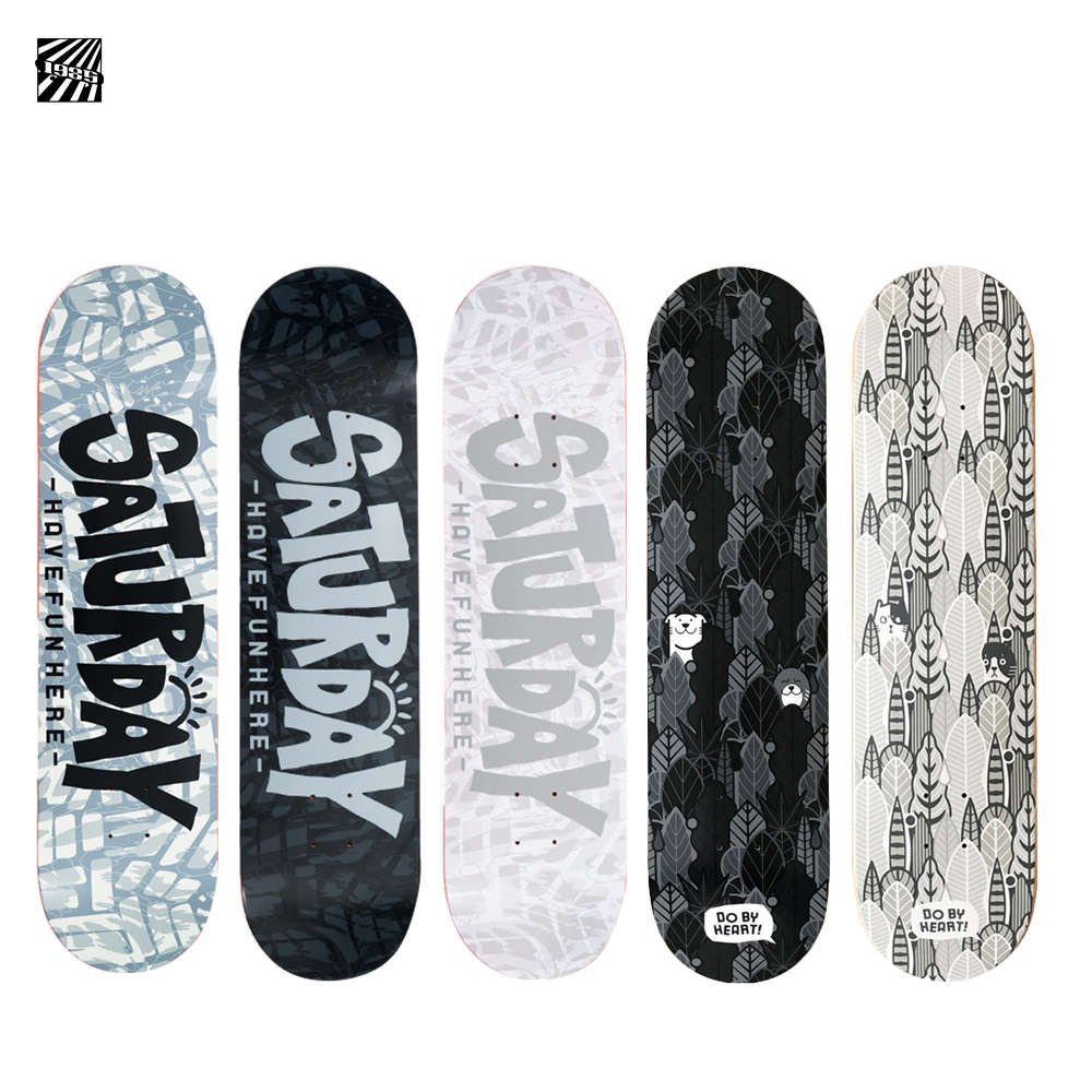 DBH PANEL, PROFESSIONAL SKATEBOARD WITH A MAPLE BOARD, SKATER SIGNATURE 8.0, PINK UNICORN, 1985 SKATEBOARD